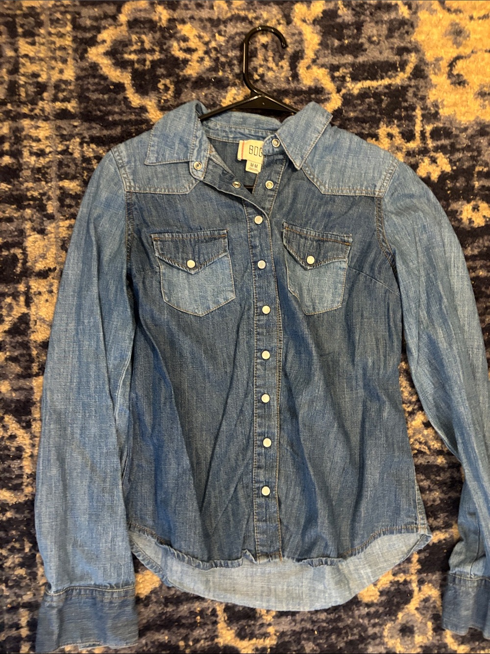 BDG Blue Denim Button-Down Shirt